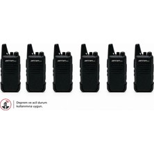 Zetcom N446 Pmr Deprem ve Acil Durum El Telsizi (6'lı Set)