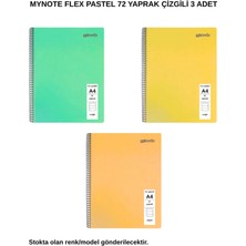 Mynote Flex Pastel Defter A4 72 Yaprak Çizgili 3 Adet