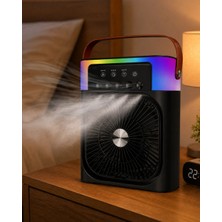 Zenvia Zcv Mey Ithalat® Rgb Işıklı Buharlı Masaüstü Fan Sessiz Çalışan USB Şarjlı Taşınabili