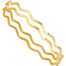 Anadolum Altın 20 gr 22 Ayar Zigzag Ajda Bilezik ( 10GR x 2 Adet )