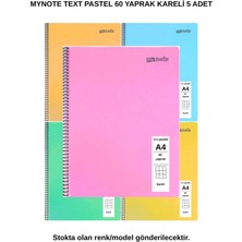 Mynote Text Pastel Defter A4 60 Yaprak Kareli 5 Adet