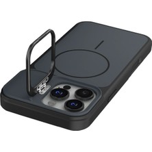 Zenvia Mey Ithalat®   iPhone 16 Pro Max Pale Magsafe Standlı Kapak - Siyah