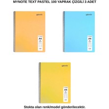 Mynote Text Pastel Defter A4 100 Yaprak Çizgili 3 Adet