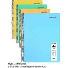 Mynote Text Pastel Defter A4 40 Yaprak Kareli 1 Adet