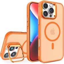 Zenvia Mey Ithalat®  iPhone 16 Pro Flet Lens Magsafe Kapak - Turuncu