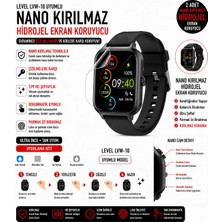 onlinekordon  level lvw-10 uyumlu nano kırılmaz hidrojel ekran koruyucu 2 adet darbe emici tam kaplama