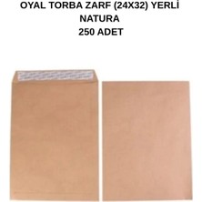 Oyal Torba Zarf 24X32 Yerli Natura 250 Adet – Doğal ve Dayanıklı Evrak Zarfı