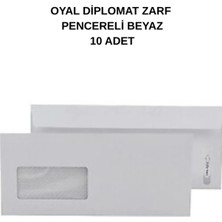Oyal Diplomat Zarf Pencereli Beyaz 90 gr 10 Adet – Kurumsal ve Pratik Gönderim