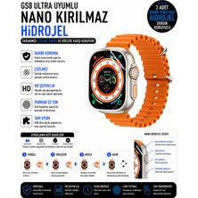 onlinekordon  gs8 ultra uyumlu nano kırılmaz hidrojel ekran koruyucu 2 adet darbe emici tam kaplama