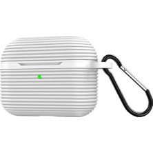 Zenvia Mey Ithalat®  Airpods Pro 3 (3.nesil) Raven Silikon Kılıf - Beyaz