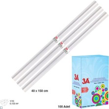 3A Şeffaf Buzlu Kitap Kaplama Rulosu 40 x 150 cm 10 Adet