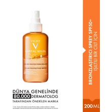 Vichy Capital Soleil SPF 50 Güneş Koruyucu Sprey 200 ml Işıltılı Bronzluk Sağlayan Yüksek Koruma