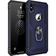Zenvia Mey Ithalat®  iPhone x Kılıf Sofya Yüzüklü Silikon Kapak - Lacivert