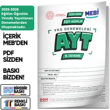 Karakutu Yayınları 2026 Yks-Ayt Eşit Ağırlık Mebi Online Türkiye Geneli 9. Deneme Büyük Boy Renkli Baskı Ücreti