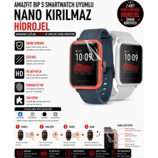 onlinekordon amazfit bip s  uyumlu nano kırılmaz hidrojel ekran koruyucu 2 adet darbe emici tam koruma