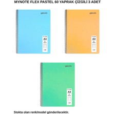 Mynote Flex Pastel Defter A4 60 Yaprak Çizgili 3 Adet