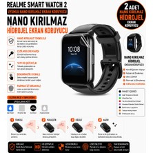 onlinekordon realme  2 uyumlu nano darbe emici kırılmaz hidrojel cam ekran koruyucu 2 adet