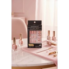 Miniso Gold Beauty Ayıcık Figürlü ve Taşlı Takma Tırnak Seti – 24 Adet