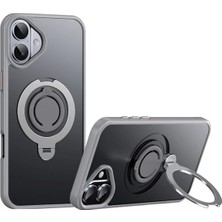 Zenvia Mey Ithalat®  iPhone 16 Avatar 360 Dönen Magsafe Kapak - Titan Gri