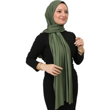 Modish Group Şal Tesettür Başörtüsü Premium Kumaş Eşarp Uzun Islami Giyim Viskon - Haki
