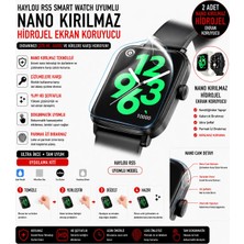onlinekordon haylou rs5  uyumlu nano kırılmaz hidrojel ekran koruyucu 2 adet darbe emici tam kaplama
