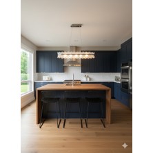 Light House Kristal Taşlı Modern Yemek Masası Avize