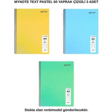 Mynote Text Pastel Defter A4 60 Yaprak Çizgili 3 Adet