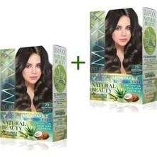 Tedarik Najmaddin 2 Paket Natural Beauty Amonyaksız Saç Boyası 7.1 Küllü Kumral Najmaddin