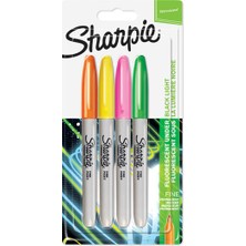 Sharpie Permanent Marker Neon Renkli Kalem Seti 4'lü Canlı Renkler ile Yazım Keyfi