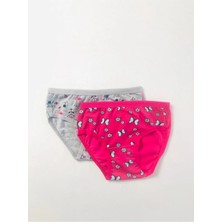 Dondeza Gri Pembe 2'li Kız Çocuk Külot