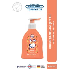 Sanosan Kids Şeftali Özlü Çocuk Şampuanı 200 ml - Doğal Süt Proteinli Göz Yakmayan Kolay Tarama ve Kadifemsi Bakım