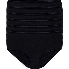 Yıldız Çamaşır Kadın Siyah 6'lı Paket Likralı Iz Yapmaz Bato Külot