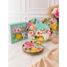 Rossev Porselen Pasta Tabak 6'lı 19 cm Full Bloom