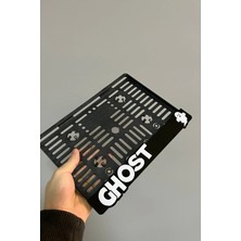 Wooddoom Ghost Temalı Siyah Pleksi Motosiklet Plakalık – Şık ve Dayanıklı👻 Tek Adet