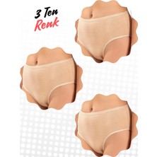 Berrak Yüksek Bel Bato Tarzında Bikini 3 Lü Adet Ekonomik Set (Ultra Kalitededir)