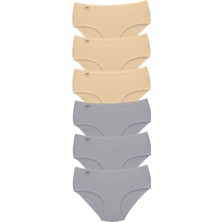 Alisopping Kadın 6 Adet Tutku Yüksek Bel Bato Ince Lastik Külot Set8