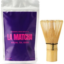 La Matcha Ceremonial Grade Matcha 50 G + Matcha Whisk (Chasen)