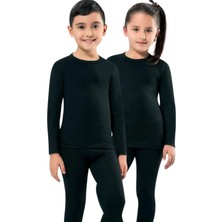 Kota Unisex Çocuk Siyah Termal Body MKT2005 5-6 Yaş İçin Dayanıklı ve Rahat Üst