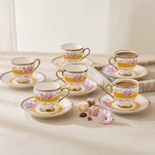 Aryıldız Jevel 6 Kişilik 12 Parça Kahve Fincan Takımı Sarı 90 ml