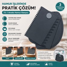 365Dükkan 3’lü Hamur Kazıyıcı Seti Profesyonel Hamur Kesici Şekillendirici Spatula Pizza Ekmek Pasta Aparatı