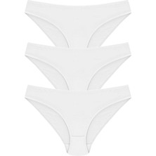 Papatya 12 Adet Beyaz Renk Bikini Külot