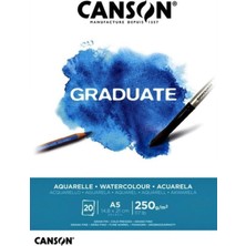 Canson A4 Sulu Boya Bloğu (Sulu Boya Resim Defteri) Graduate 20 Yaprak 250 Gram 400110374
