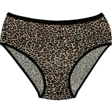 Yıldız Çamaşır Kadın Likralı Leopar Desenli Bato -3'lü Ekonomik Paket- Külot