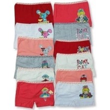 Dondeza 402 Baskılı Kız Çocuk Boxer 12'li