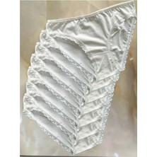 Aves Krem Dantelli Bikini Slip 5li Külot
