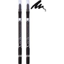 Cecile All Day Performance Eyeliner 02-Siyah Göz Kalemi Seti - Suya Dayanıklı Özellik