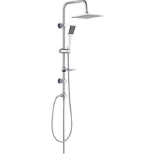 Tema Rain Quadro Tepe Duş Seti Gri Renkli Yüksek Kaliteli Malzeme ve Modern Tasarım Özellikleriyle
