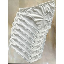 Aves Krem Dantelli Bikini Slip 5li Külot