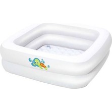 Bestway Şişme Zemin Bebek Havuz - Küveti 51116 Beyaz Renkli Tasarım 86x86x25 cm