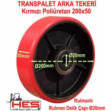 Poliüretan Transpalet Tekerleği 200X50 mm